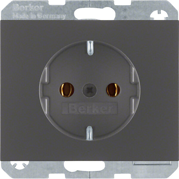 Hager/Berk SCHUKO-Steckdose anthrazit matt, lack 47157006